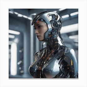 Cyborg Woman 7 Canvas Print