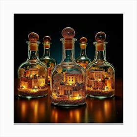 Miniatures In Bottles Canvas Print