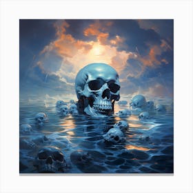 Skulls In The Water 1 Canvas Print