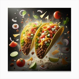 Tacos Stock Videos & Royalty-Free Footage 2 Canvas Print