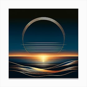 Sunset In The Sea Canvas Print