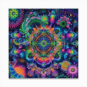 Psychedelic Mandala Canvas Print