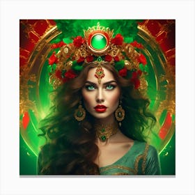 Emerald beauty Canvas Print