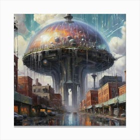 Futuristic City 33 Canvas Print