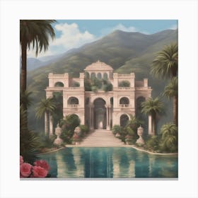 Palace In The Desert Canvas Print