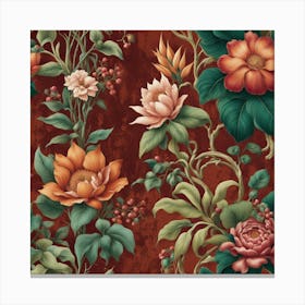 Floral Wallpaper 6 Canvas Print