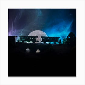 Train At Night Canvas Print