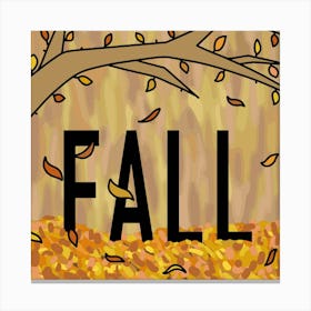 Fall Autumn Nature Forest Leaves Canvas Print