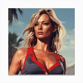 GTA Style Kate Moss Canvas Print