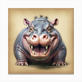 Hippo 22 Canvas Print