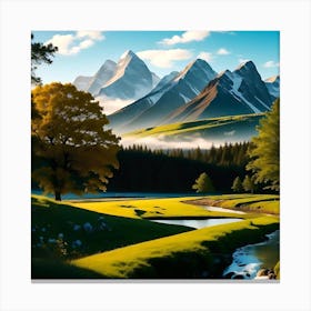 Land In The Mountains Canvas Print