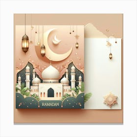 Ramadan Greeting Card 4 Canvas Print
