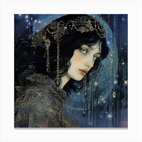 The Lady Of The Moon Canvas Print
