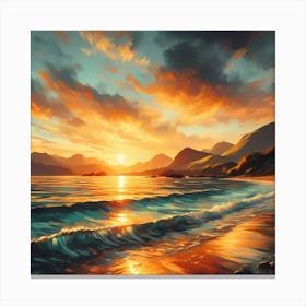 Sunset Painting 8 Canvas Print