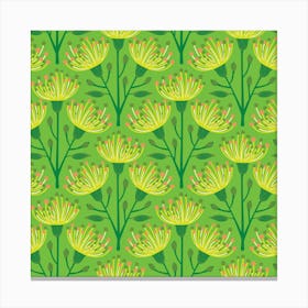 AUSTRALIAN EUCALYPTUS Floral Botanical in Gorgeous Green Yellow Canvas Print