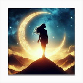 Silhouette of a Woman 1 Canvas Print