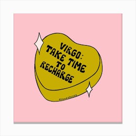 Virgo Conversation Heart Canvas Print