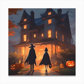 Halloween House Canvas Print
