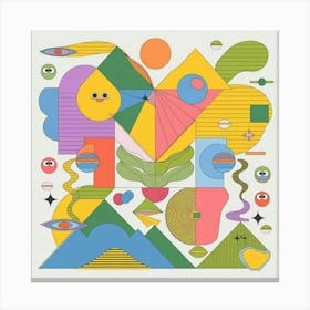 A Vector Illustration Of A Mix Of Geometric Shapes Pabnmmmrsa2vd7ccr5thzw S33ce2irs2qg3grsdlipwg Canvas Print