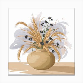 Flower Bouquet In A Vase Canvas Print