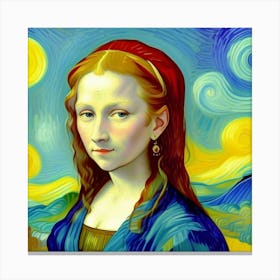 The Young Mona Lisa A Timeless Reimagining Canvas Print