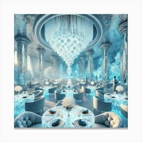 A Luxurious And Futuristic Restaurant Located Insi Canvas Print