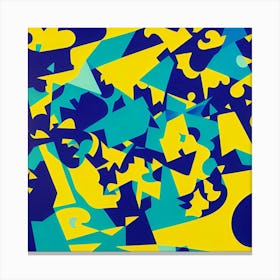 'Blue And Yellow' Canvas Print