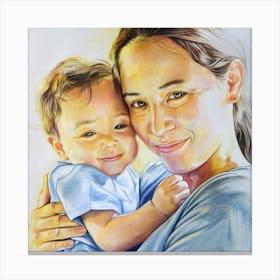 Mother And Baby Canvas Print