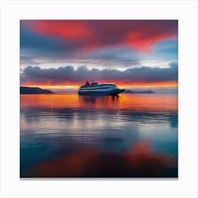 Sunset Cruise Ship 39 Canvas Print