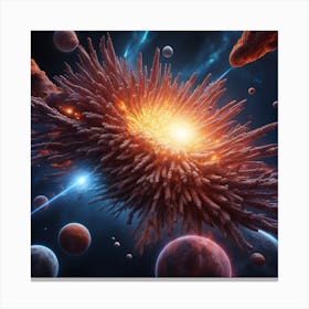 Stunning Deep Space Supernova Explosion And Stars Art Hyperrealistic 63539570 Canvas Print