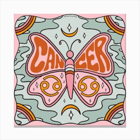 Cancer Butterfly Canvas Print