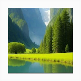 Attractive green view Canvas Print