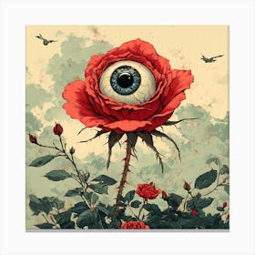 Eye Of The Rose 8 Canvas Print