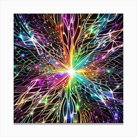 Psychedelic Starburst Canvas Print