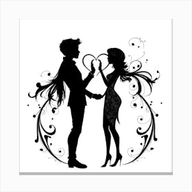 Couple In Love Canvas Print