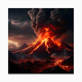 Volcano - Volcano Stock Videos & Royalty-Free Footage Canvas Print