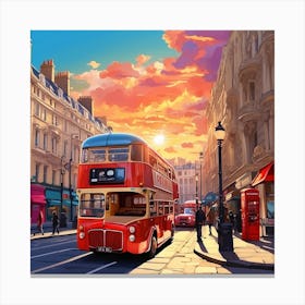 London Street Scene 1 Canvas Print