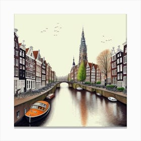 Amsterdam Canal 2 Canvas Print