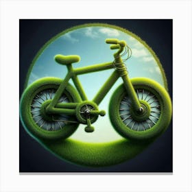 Green Bike 5 Canvas Print