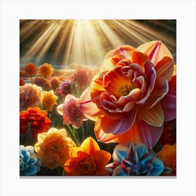 Alien daffodils Canvas Print