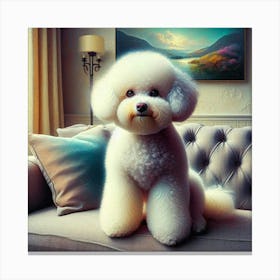 Poodle Painting Canvas Print