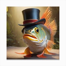 Silly Animals Series Fish 6 Canvas Print
