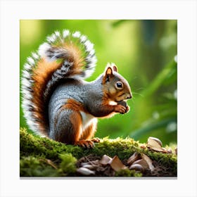 Squirrel In The Forest 267 Canvas Print