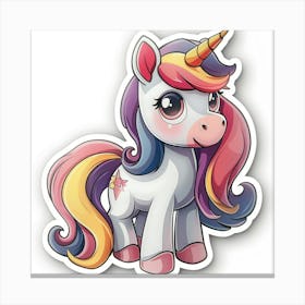 Unicorn Sticker 137 Canvas Print