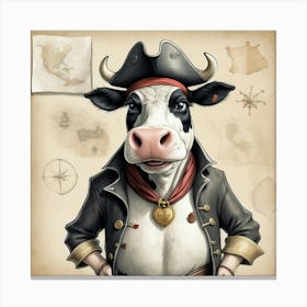 Pirate Cow 6 Canvas Print