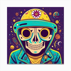 Space Skeleton Canvas Print