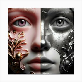 Face Of A Woman 6 Canvas Print