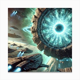 Black Hole Artillery Defensive Barrier Canvas Print