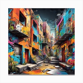 Graffiti Street Art Canvas Print