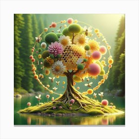 Bee Tree Canvas Print